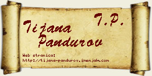 Tijana Pandurov vizit kartica